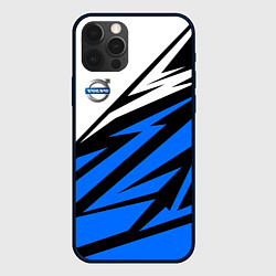 Чехол iPhone 12 Pro Volvo - white and blue