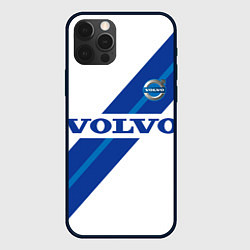 Чехол iPhone 12 Pro Volvo - white and blue