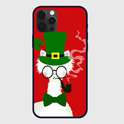 Чехол iPhone 12 Pro Лама - альпака в день Патрика