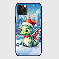 Чехол для iPhone 12 Pro Морозный дракон, цвет: 3D-черный