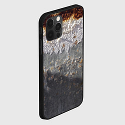 Чехол для iPhone 12 Pro Коррозия металла гранж текстура, цвет: 3D-черный — фото 2