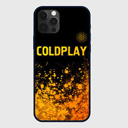 Чехол iPhone 12 Pro Coldplay - gold gradient посередине