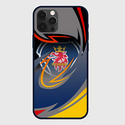 Чехол для iPhone 12 Pro Scania логотип, цвет: 3D-черный