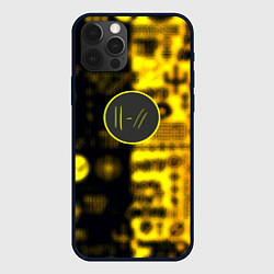 Чехол для iPhone 12 Pro Twenty one pilots yellow music, цвет: 3D-черный
