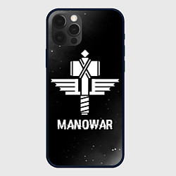 Чехол для iPhone 12 Pro Manowar glitch на темном фоне, цвет: 3D-черный