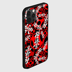 Чехол для iPhone 12 Pro Карате киокушинкай лого паттерн, цвет: 3D-черный — фото 2