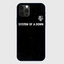 Чехол iPhone 12 Pro System of a Down glitch на темном фоне посередине