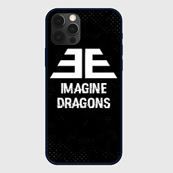 Чехол iPhone 12 Pro Imagine Dragons glitch на темном фоне