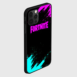 Чехол для iPhone 12 Pro Fortnite краски неоновые стиль, цвет: 3D-черный — фото 2