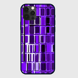 Чехол iPhone 12 Pro Фиолетовые прямоугольники