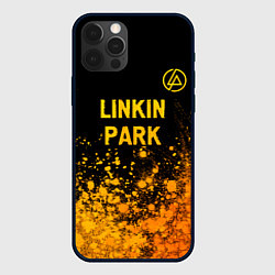Чехол для iPhone 12 Pro Linkin Park - gold gradient посередине, цвет: 3D-черный
