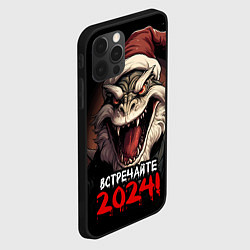 Чехол для iPhone 12 Pro Встречайте 2024 год, цвет: 3D-черный — фото 2
