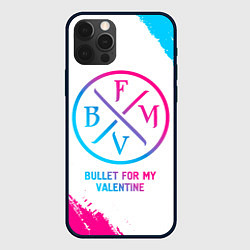 Чехол iPhone 12 Pro Bullet For My Valentine neon gradient style