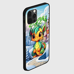 Чехол для iPhone 12 Pro Крошечный дракон зимы, цвет: 3D-черный — фото 2