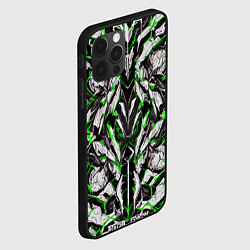 Чехол для iPhone 12 Pro Зелёная кибернетическая броня, цвет: 3D-черный — фото 2