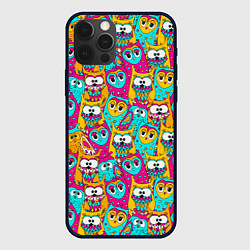 Чехол iPhone 12 Pro Разноцветные совы