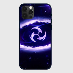 Чехол для iPhone 12 Pro Genshin Impact Raiden sign, цвет: 3D-черный