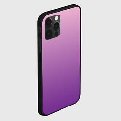 Чехол для iPhone 12 Pro Нежный розовый и насыщенный малиновый градиент, цвет: 3D-черный — фото 2