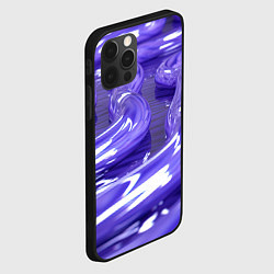 Чехол для iPhone 12 Pro Фиолетовая вязкая абстракция, цвет: 3D-черный — фото 2