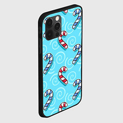 Чехол для iPhone 12 Pro Новогодний леденец трость, цвет: 3D-черный — фото 2