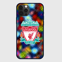 Чехол iPhone 12 Pro Liverpool все logo неон