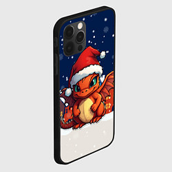 Чехол для iPhone 12 Pro Новогодний дракоша 2024, цвет: 3D-черный — фото 2