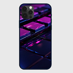 Чехол iPhone 12 Pro Фиолетовые плитики абстракция