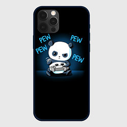 Чехол для iPhone 12 Pro Panda gamer, цвет: 3D-черный
