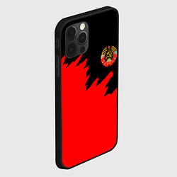 Чехол для iPhone 12 Pro СССР красный стиль силы, цвет: 3D-черный — фото 2