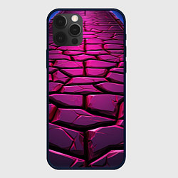 Чехол iPhone 12 Pro Фиолетовая абстрактная плитка