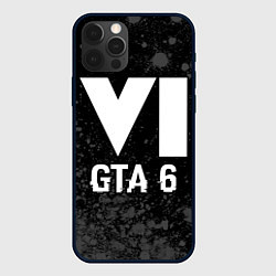 Чехол для iPhone 12 Pro GTA 6 glitch на темном фоне, цвет: 3D-черный