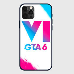 Чехол для iPhone 12 Pro GTA 6 neon gradient style, цвет: 3D-черный