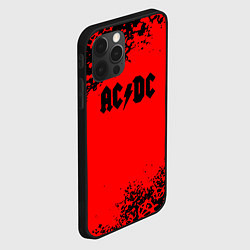 Чехол для iPhone 12 Pro AC DC skull rock краски, цвет: 3D-черный — фото 2