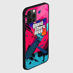 Чехол для iPhone 12 Pro Gta 6 abstract logo style, цвет: 3D-черный — фото 2