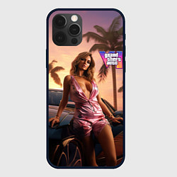 Чехол для iPhone 12 Pro GTA 6 girl, цвет: 3D-черный