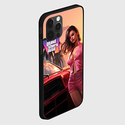 Чехол для iPhone 12 Pro GTA 6 girl vice city, цвет: 3D-черный — фото 2