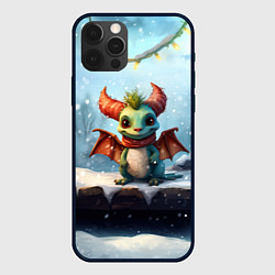 Чехол для iPhone 12 Pro Дракон новогодний маленький, цвет: 3D-черный