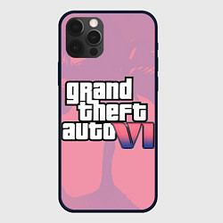 Чехол для iPhone 12 Pro GTA 6 pink, цвет: 3D-черный