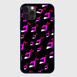 Чехол iPhone 12 Pro JoJos Bizarre neon pattern logo