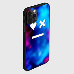 Чехол для iPhone 12 Pro Love death and robots serial gradient, цвет: 3D-черный — фото 2