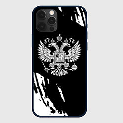 Чехол iPhone 12 Pro Герб великой страны Россия краски