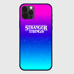 Чехол iPhone 12 Pro Stranger Things gradient colors