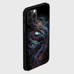 Чехол для iPhone 12 Pro Фэнтази дракон символ 2024, цвет: 3D-черный — фото 2