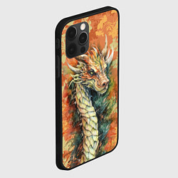Чехол для iPhone 12 Pro Зеленый древесный дракон с листьями, цвет: 3D-черный — фото 2