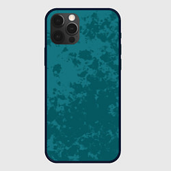 Чехол для iPhone 12 Pro Изумрудный камуфляж, цвет: 3D-черный