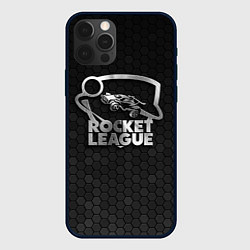 Чехол iPhone 12 Pro Rocket League - metal logo
