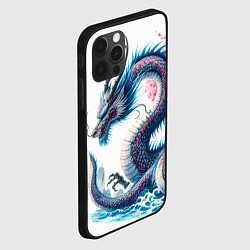 Чехол для iPhone 12 Pro Японский акварельный дракон - ирезуми, цвет: 3D-черный — фото 2