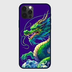 Чехол для iPhone 12 Pro Японская гравюра дракона - ирезуми, цвет: 3D-черный