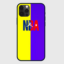Чехол для iPhone 12 Pro NBA sport полосы, цвет: 3D-черный