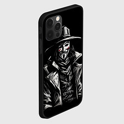 Чехол для iPhone 12 Pro Гай фокс на чёрном фоне, цвет: 3D-черный — фото 2